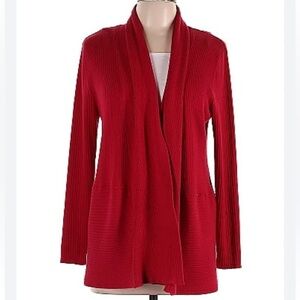 JM Collection Red Cardigan